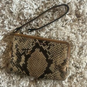 Coach Snakeskin Wristlet